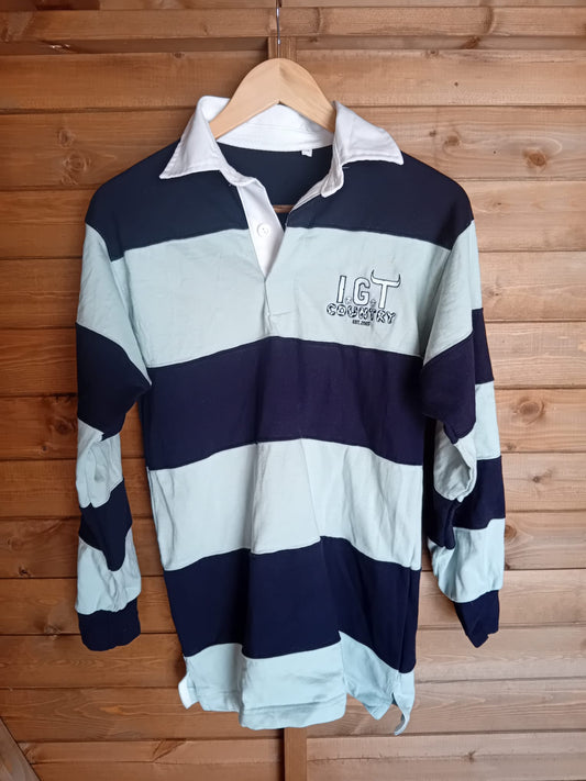 Vintage Striped Rugby Shirt - Duck Egg/Navy